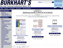 Tablet Screenshot of burkhartsbanksupply.com